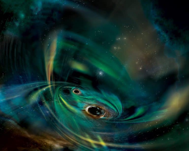 Aceste două găuri negre gigantice devorează un nor de gaz colosal la 26 miliarde km distanță: un spectacol cosmic unic