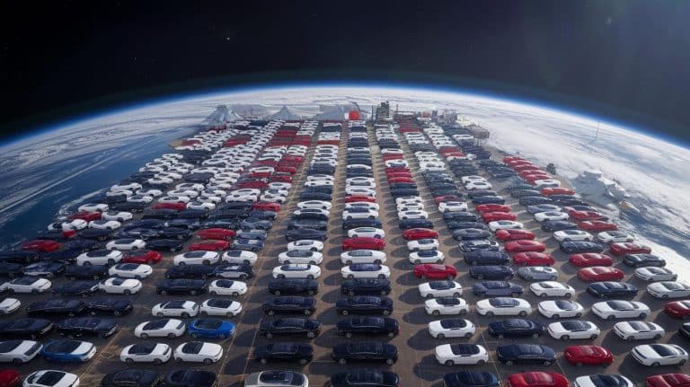 Atenție: Tesla produce atât de multe mașini electrice în 2024 încât devin vizibile din spațiu
