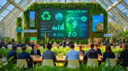 Ilustrație a conferinței „Return & Recycle Insights – 2 ani de DRS în România”. Imagine realizată de IA.